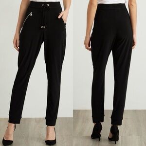 SOLD Joseph Ribkoff Black High Waist Relaxed Joggers Pants Womens Size 6